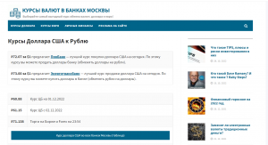 Курс доллара к рублю в банках Москвы